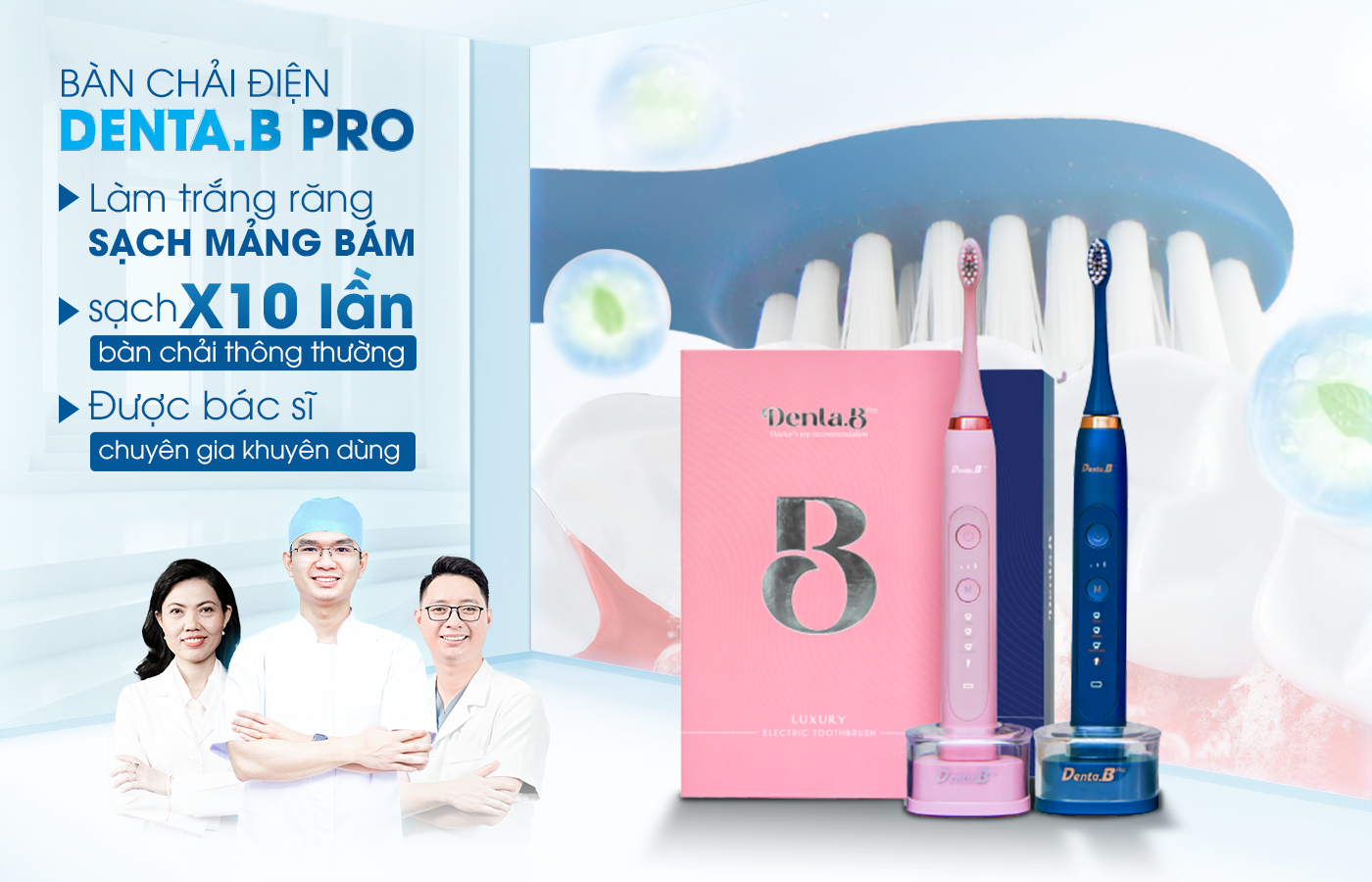 Bàn chải điện Denta.B Pro 9 cấp độ 1