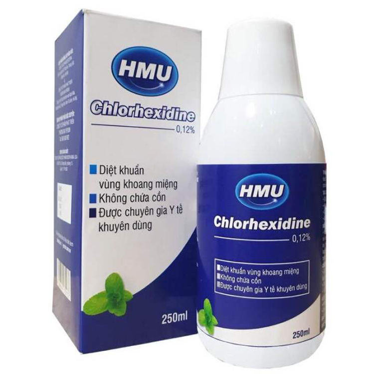 Nước súc miệng diệt khuẩn HMU Chlorhexidine 0.12% 1