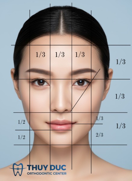 2.1 Tỷ lệ vàng theo chiều dọc khuôn mặt 1