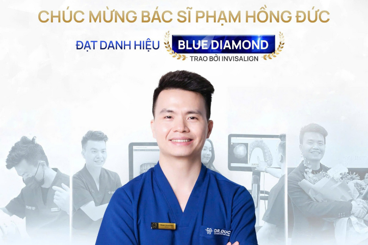 Chúc mừng Bác sĩ Phạm Hồng Đức với danh hiệu Blue Diamond Invisalign 2025