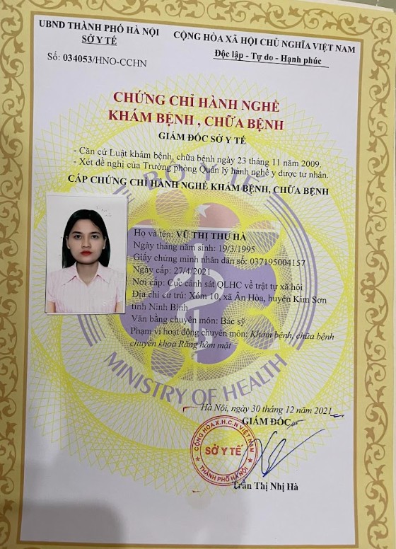 Chứng chỉ hành nghề