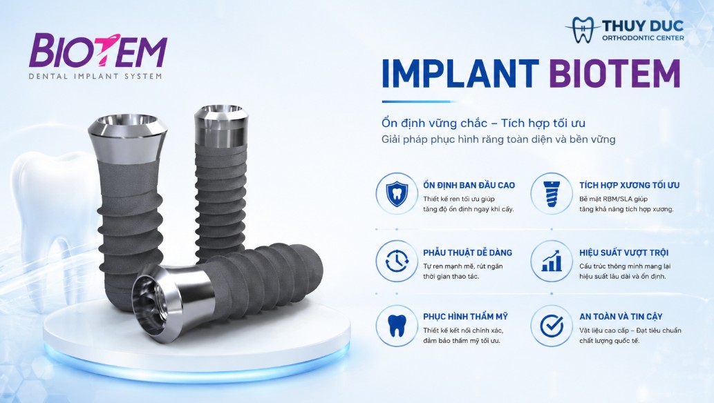 1. Biotem là thương hiệu implant của nước nào? 1